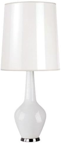 Robert Abbey WH730 svjetiljke s prozirnim nijansama pergamena Ceramik Blanco, bijelo staklo/polirani nikl naglasci