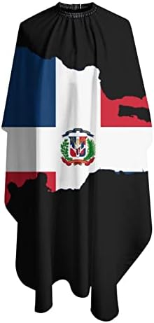 Dominikanska republika karata za zastavu frizura pregača za rezanje kosa salon rta 55 x 66 inča, vodootporna podesiva haljina