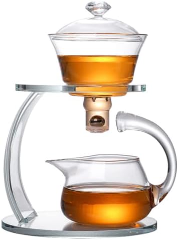 ZPGXLRZ lijeni kungfu stakleni čaj Set Magnetska vodi Voda rotirajući poluautomatski set čajnika
