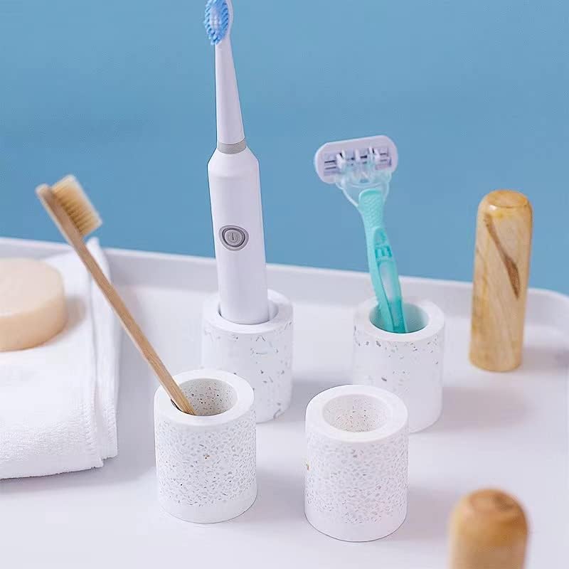 Seynur Sleek Mini DiatoMite držač četkica za zube za pult za ispraznost kupaonice, 2 paket