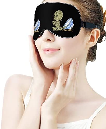 Lamian rezanci tiskani maska ​​za oči za spavanje mekani poklopac očiju s podesivim remenom noćni zasjedanje za muškarce
