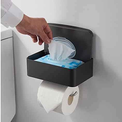 Koooniosio držač toaletnog papira s policom, aluminijskim i plastičnim -zidama Organizator kupaonice Organizator za ispiranje