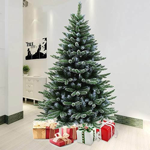 Dulplay 6,8ft PVC igle snijeg Umjetno božićno drvce, s metalnim stajalištima, ukrašenim drvećem, za odmor za odmor u zatvorenom