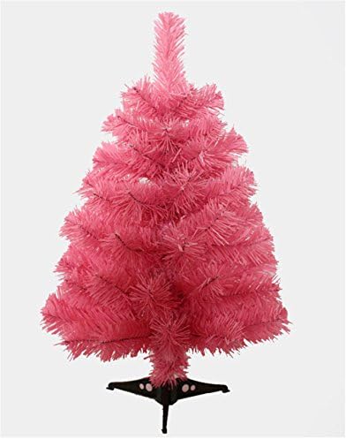 Mojun Umjetno božićno drvce s plastičnom držaču stajališta, 60 cm/2-metara, ružičasto