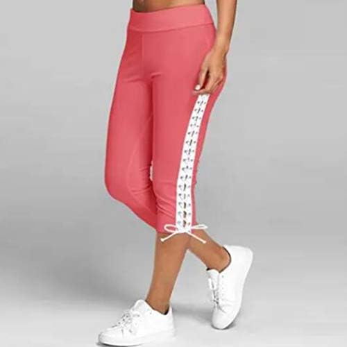 Melupa Capri gamaša za žene - visoki struk Capris mekani trbuh kontrola joge obrezane hlače za vježbanje biciklističke tajice