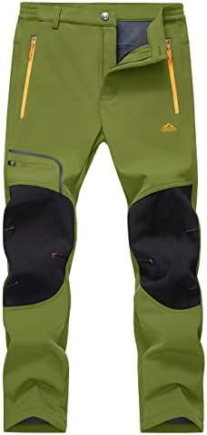 Magcomsen Zimske hlače snježne skijaške hlače 4 džepova otporna na vodu za planinarenje meke ljuske