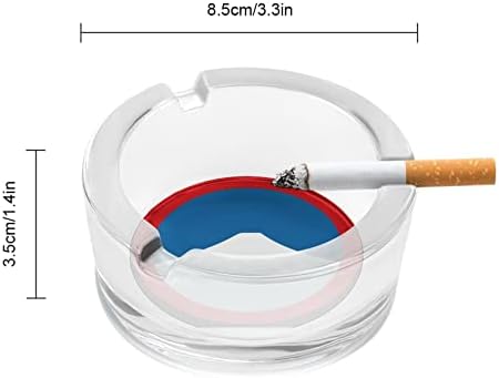 Japanska zastava Mount Fuji staklo pušenje Ashtray Cigarete Cigarete okrugli držač pepela, držač ladice za unutarnje, na