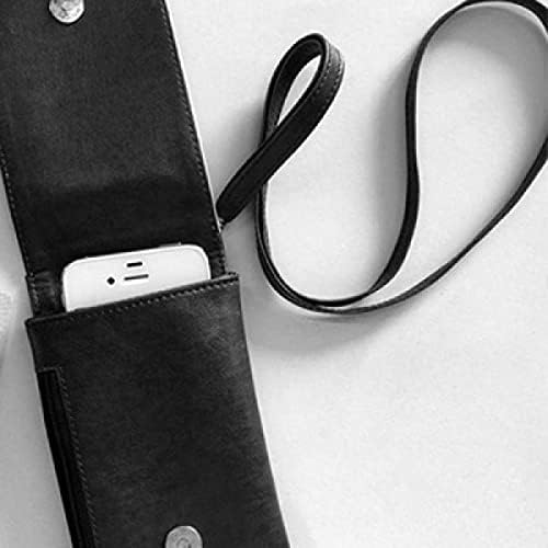 Tawny burlap posteljina pletena svježa ilustracija uzorka telefona torbica za visenje mobilne torbice crni džep