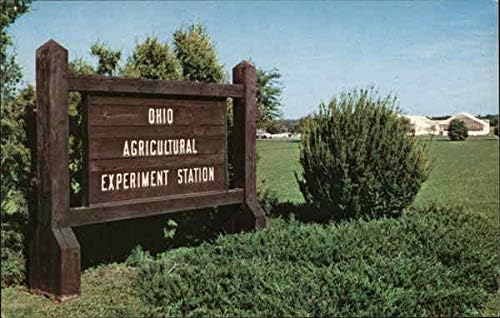 Poljoprivredna eksperimentalna stanica u Ohiju-ulazna ploča s natpisom originalna Vintage razglednica