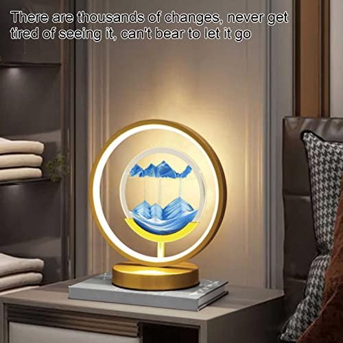 Xianfei Creative Quicksand slika, LED svjetiljka od 3D pješaka, 3 boje Art Light, za dekor radne površine kućnog ureda