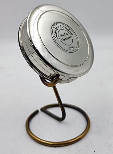 Qarzun mesinga pjesama kompas nautički srebrni završetak s kolekcionarnim darom za kolekcionar stalka