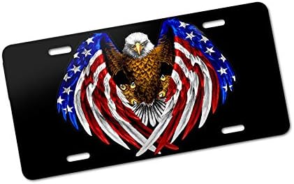 WSQ američki poklopac registarske pločice za zastavu AMERIČKI OALOVI AUTO AUTO ALUMIN METAL PREDNJA PLOČA Okvir za automobil
