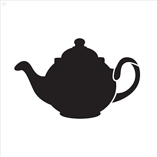 Mali čajnik Studior12 | Zabavno i tradicionalno - Mylar predložak za višekratnu upotrebu | Slikanje, kreda, miješani mediji