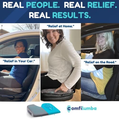 Comfilumba jastuk za auto sjedalo - gel infuzirani memorijski pjena čvrsti jastuk klina za udobnost vožnje za automobilom,