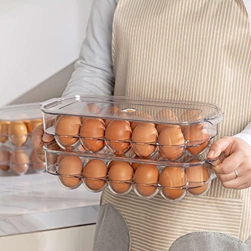 Kutija za spremanje jaja za konzerviranje hrane 16 odjeljaka s poklopcem kutija za jaja u hladnjaku prozirna zadebljana ladica