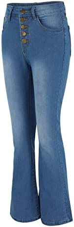 Plus veličine ženske hlače zvona ženske traperice visoke mršave dno struka pahuljice za rastezanje visokih ženskih ženki