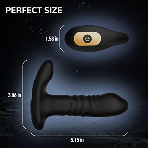Masažer prostate s daljinskim i aplikacijama za kontrolu analne seksualne igračke, analni čep vibrator s 9 načina potiskivanja