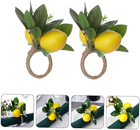 Abaodam 2pcs gumbi za limunovu salvetu za vjenčanje ukras ukras havajski dekor salveti držači prstena limun salveti kopča