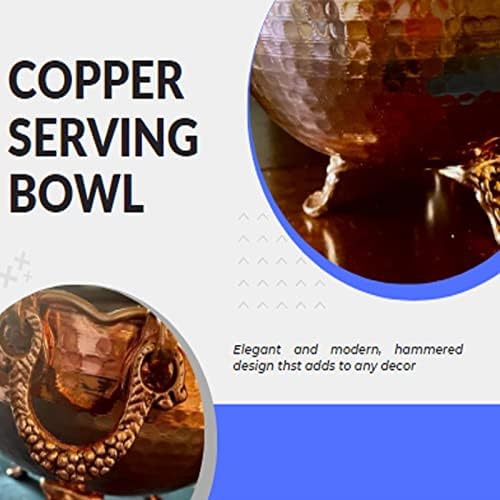 Angel's Peel Lounge Copper Bowl- čisti bakar Vaš kuhinjski pribor -DD Voće ili poslastice za središnji stol- Idealan