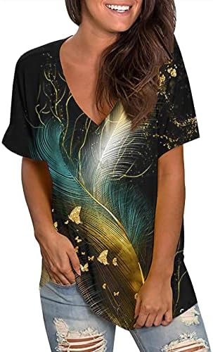 Ženske majice s kratkim rukavima 2023., elegantne Ležerne košulje s kratkim rukavima i dekolteom u obliku slova u, ljetne