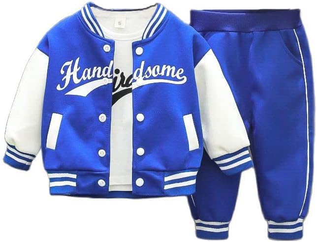 Yikiurl dječja sportska odjeća za dječake i djevojčice bejzbol jakna +majica +hlače 3 komada dječja školska odjeća