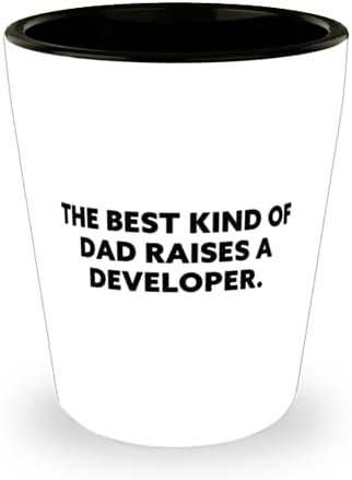 Zabavna tatina čaša, najbolji tata koji odgaja programera, za tatu, poklon od sina, keramička šalica za tatu