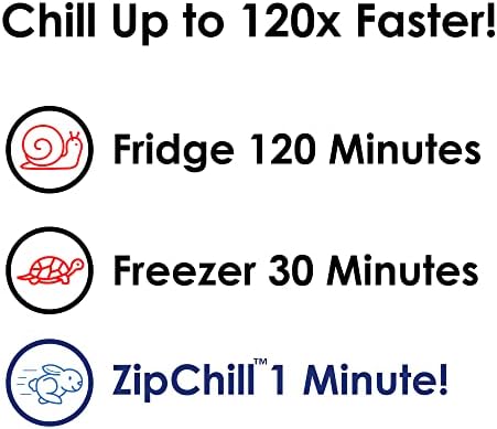 Zipchill Spinner Spinner Chiller, Universal Can Cooler za pića, pivo za brzo hlađenje i limenke sode u 60 sekundi, nisu potrebne