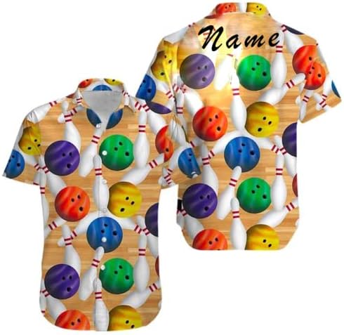 Igrač za kuglanje Personalizirano ime muške havajske košulje Tim Bowling Tim Down Summer Beach Unisex haljine košulje serija