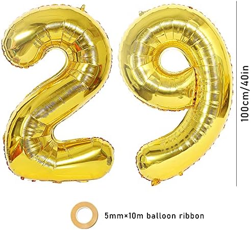 Ceqiny 40 inčni 29. broj balona Mylar balon Giant Balloon Abeceda Folija Balon za rođendansku zabavu vjenčanje Bridal tuš