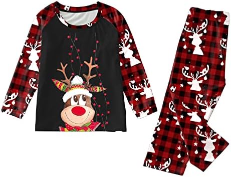 Diyago božićna obiteljska pidžama s kapuljačom, odgovarajući setovi, majica s dugim rukavima i hlače set set noćne odjeće