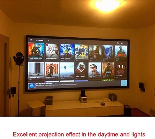 ZYZMH Projektor zaslon 16: 10.100 120 inčni reflektivna tkanina Projekcija za projiciranje za YG300 DLP LED video Beamer