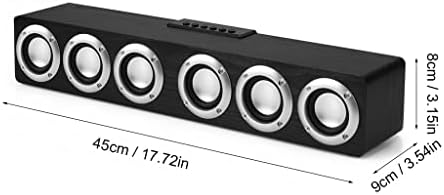 Debeli drveni zvučnik Bluetooth Hifi Music Player Wooden Sound Bar 20W moćni stereo kućni bežični zvučni zvučnik