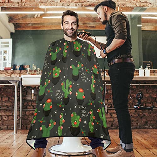 visesunny brijač ogrtač božićni kaktus poliester za rezanje kose salon rta rta pregača anti-statička frizura otporna na vodu
