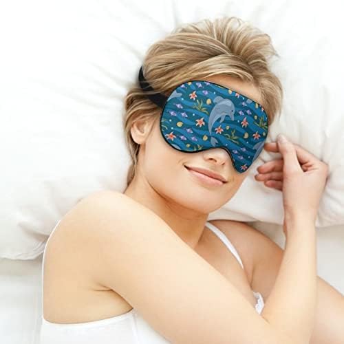 Smiješni dupini maska ​​za spavanje Izdržljive prekrivače maske za oči za sljepolje za začine s podesivim remenom za muškarce