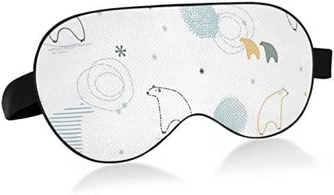 Unisex maska ​​za spavanje očiju kawaii-polara noć noć za spavanje Maska Udobno pokrivanje nijansi za spavanje očiju