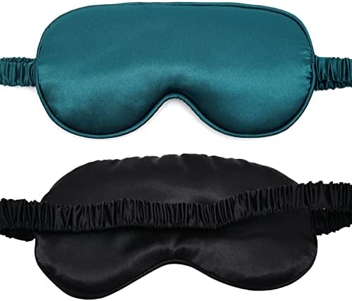 Lersvicvil 2 pakirajte maske za spavanje svilenkasto mekano satensku masku za oči za žene muškarce učinkovito zasjenjujući