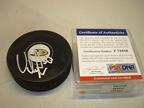 Victor fast potpisao je hokejaški pak Anaheim Ducks s autogramom od 1 do 1 do NHL pakova s autogramom