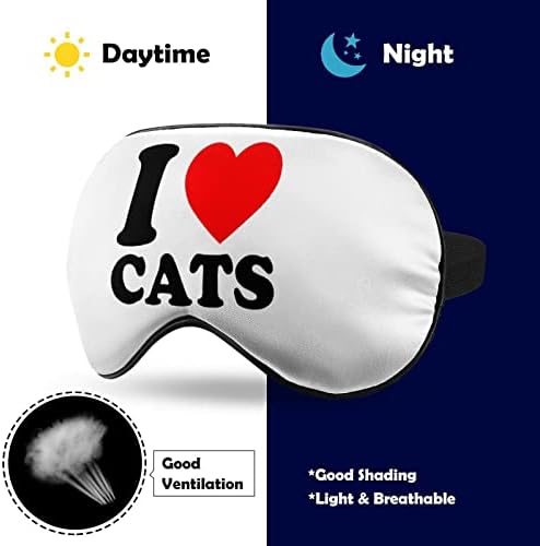 Volim maske za mačke za spavanje pokrov začek zatamnjenja s podesivim elastičnim remenom noćni povez za žene muškarci joga