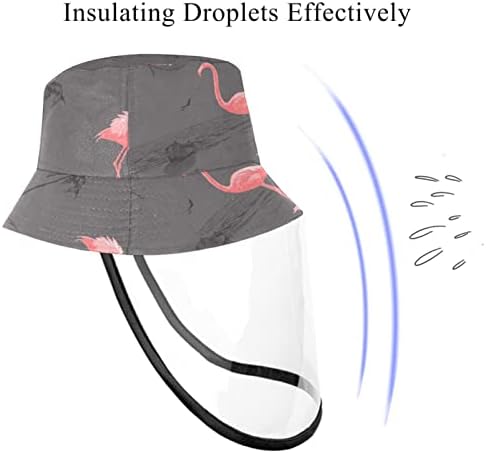 Zaštitni šešir za odrasle sa štitom za lice, ribarska šešira protiv sunca, kapica kokosovog palma flamingo tropska ljetna