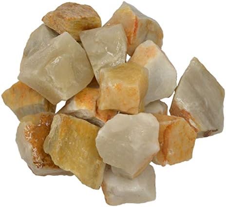 Materijali hipnotičkih dragulja: 5 lbs žuti aventurinski kamenje iz Azije - grubo rasuti sirovi prirodni kristali za kablove,