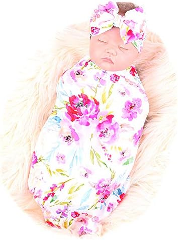 Galabloomer novorođenčet prima pokrivač za glavu set cvjetni ispis baby piwdle primati deke suncokretovo srce