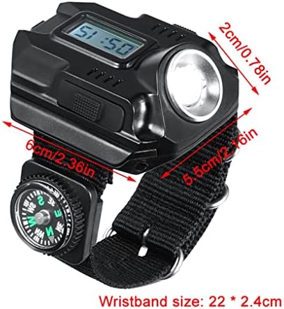 SDFGH LED Zglobova za punjenje kompasnih svjetiljki Compass Watch Light Prijenosno svjetlo za zglobove XPE Vanjski kampiranje