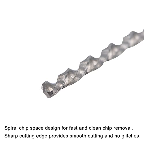 UxCell kruti karbidni zakretni bitovi 1,3 mm, metričke lijeve spiralne flaute Ravna sredstva za bušenje čeličnih volfram