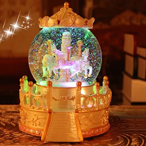 Liuzh karusel kristalna lopta glazbena kutija ukrasi fantazija plutajuća snježna oktava box girl rođendanski poklon božićni