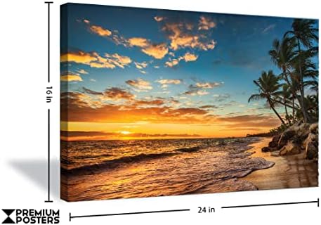 Premium plakati platna zalazak sunca platno zidna umjetnost - veliki 16 ”x 24”