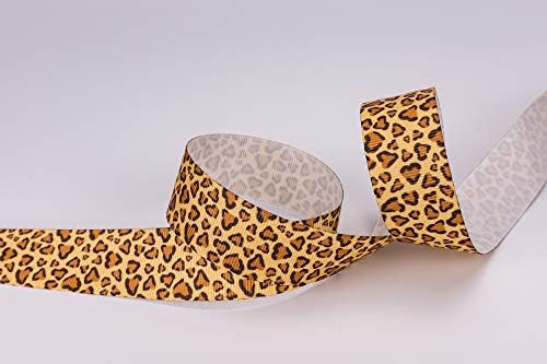 Atribbons 25 metara 1 inč široki prekrasni leopard tiskani tiskani grosgrain vrpca za kose luke za izradu traka za glavu