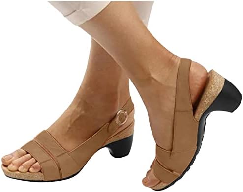 RBCULF Žene sandale Dress ljeto seksi elegante plus veličine chunky sandale sa sandalama.