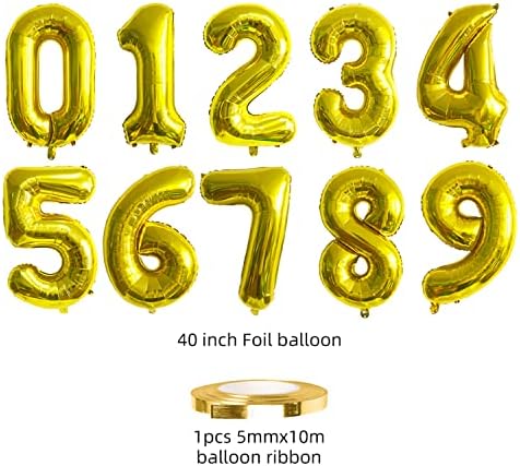 Eshilp 40 -inčni broj balona balona balon broj 41 jumbo divovski balon broj 41 balon za 41. rođendansku zabavu Dekoracija