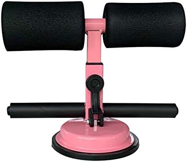 Prijenosni fitness stroj za trbušni mišić, podesiva sjedeća traka, oprema za sjedenje s usisnim šalicama ružičasta