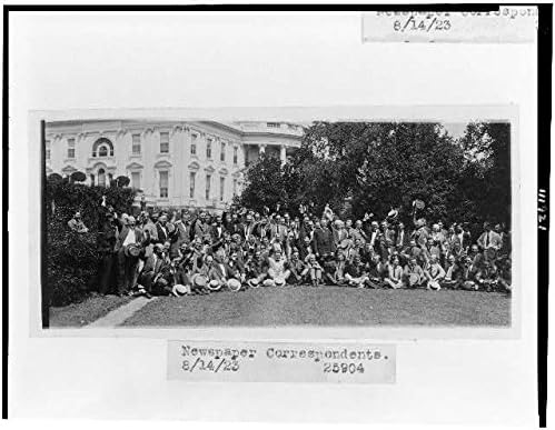 PovijesneFindings Foto: Predsjednik Calvin Coolidge, dopisnici novina, novinari, Bijela kuća, 1923